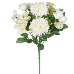 Fleurs décoratives couronnes 1pc chrysanthemum bulbeux de rose fleurs artificielles pour la couronne de Noël mariage bouquet nuptial des ventes à chaud décoration cadeau bricolage