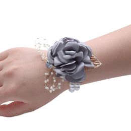 Decoratieve bloemen Kransen 1 stc meisjes bruidsmeisje pols bruiloft prom feest corsage armband handtekens levering accessoires