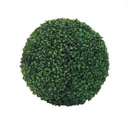Couronnes de fleurs décoratives 1 pièce grande boule de plante artificielle verte arbre topiaire buis fête maison décoration extérieure plantes herbe en plastique Dr Dhnei