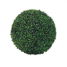 Decoratieve Bloemen Kransen 1Pc Grote Groene Kunstplant Bal Topiary Boom Buxus Party Thuis Outdoor Decor Planten Plastic Gras Dr Dhnei