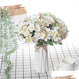 Couronnes de fleurs décoratives 1 pièces 5 fourchettes rose soie bégonia artificielle décoration de la maison mariage fausse fleur longue 25 cm1 livraison directe G Otdnt