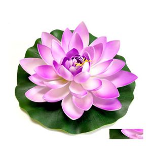 Couronnes De Fleurs Décoratives 1 Pcs Lotus Flottant Artificiel Pour Aquarium Fish Tank Étang Nénuphar Maison Jardin Fontaine Décoration D Dh3Xr