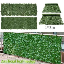 Couronnes de fleurs décoratives 1x3M mur végétal pelouse artificielle buis haie jardin arrière-cour décor à la maison Simulation gazon gazon tapis Ou207j