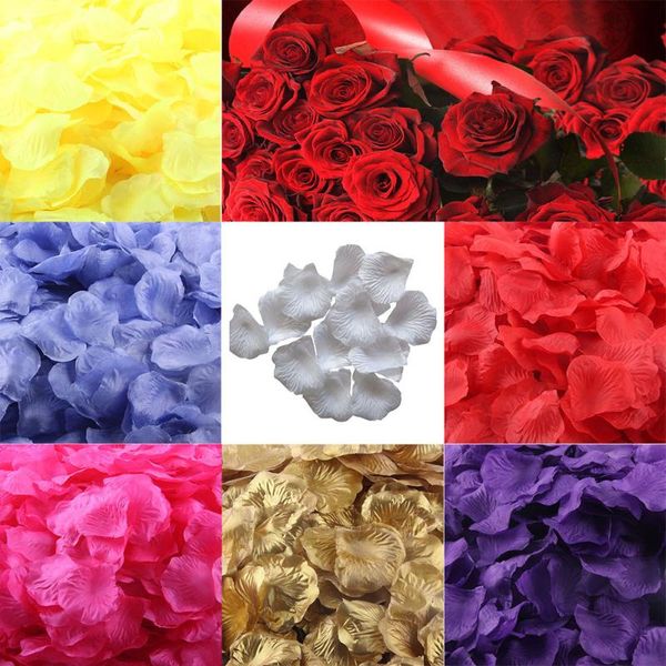 Couronnes De Fleurs Décoratives 200 pcs Bourgogne Soie Pétales De Rose Table Confettis Fleur Artificielle Baby Shower Artisanat Fournitures De Mariage Partie Chr