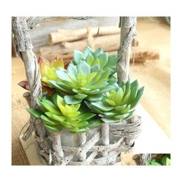 Decoratieve bloemen Kransen 2021 1PC kunstmatige planten nep Succerende lotusbloem voor kantoortuin decor diy succenten planten huis de dhi4y