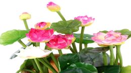 Decoratieve Bloemen Kransen 27 cm Lange Lotus Gemengde Kleur Kunstbloem Levensechte Waterlelie Micro Landschap Voor Bruiloft Vijver Ga2610393