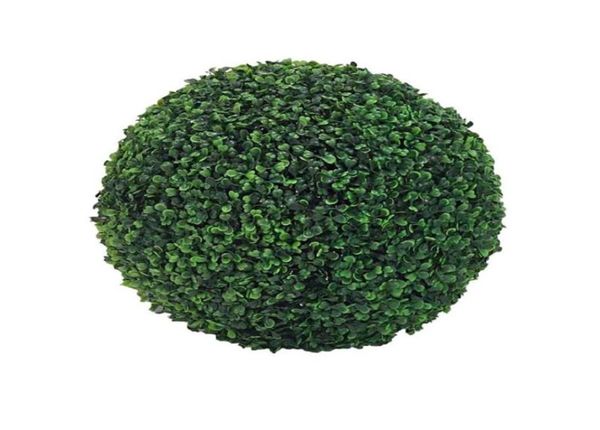 Couronnes de fleurs décoratives 2840 cm plante artificielle topiaire balle fausse buis balles en buis pour backyard balcon jardin de mariage décor 387747927198