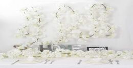 Guirnaldas de flores decorativas 2 piezas de flor de cerezo artificial vid pétalo blanco para siempre plantas guirnalda para decoración del hogar boda Pa5920816