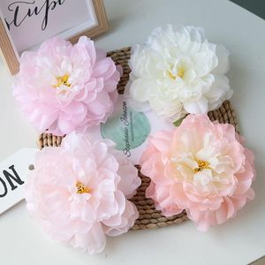 Decoratieve bloemen kransen 2 stks Rose Pink Peony Artificial Flower Bouquet Fake For Family Wedding Decoration Indoor