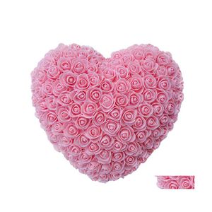 Flores decorativas Guirnaldas 30 Cm Forma de corazón Flor de rosa fresca conservada Artificial para boda Matrimonio Fiesta en el hogar Decoración Vale Dhz43