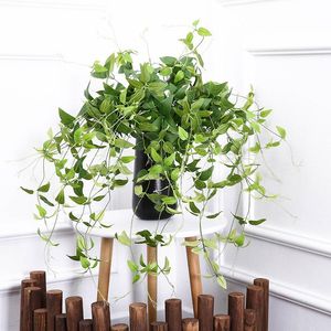 Couronnes De Fleurs Décoratives 34.6in Plantes Vertes Artificielles Feuille De Magnolia Suspendus Feuilles De Lierre Faux Vigne Pot De Bureau Maison Jardin Mur Fête De