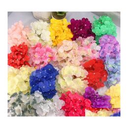 Couronnes De Fleurs Décoratives 37 Couleurs Tête D'Hortensia Simated Hortensias Artificiels Incroyable Colorf Fleur Pour La Fête De Mariage À La Maison Dec Dhemz