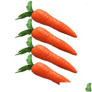 Fleurs décoratives couronnes 4 pcs modèles décor de carotte artificielle pour les carottes de Pâques Partage favor