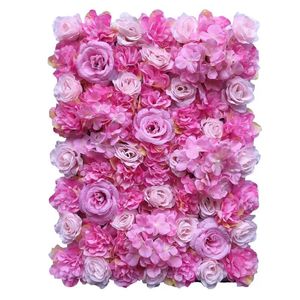 Couronnes de fleurs décoratives 40x60cm, mur de fleurs de roses en soie artificielles, décor de mariage, arrière-plan de photographie, arrière-plan de Salon de coiffure, décoratif