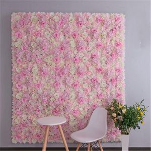 Couronnes de fleurs décoratives 4 pièces/1 Lot panneau mural de fleurs soie Rose artificielle décoration de mariage pour toile de fond décorationdécoratif