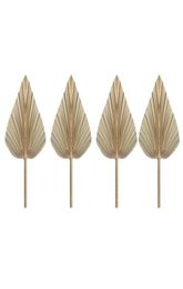 Fleurs décoratives couronnes 4pcs Palm séché laisse les fans de Bohemian Spears plantes artificielles tropicales2607489