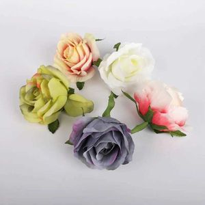 Fleurs décoratives couronnes 5 pièces 8 cm roses tête mariage fleurs décoratives mures maison décoration accessoires de ménages fleurs artificielles pas cher