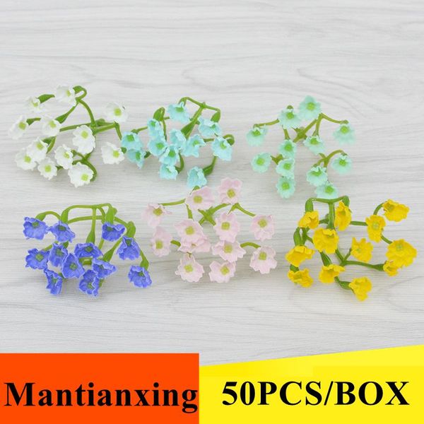 Guirnaldas de flores decorativas 50 unids/caja Jabón Mantianxing Cabeza de flor Boda estrellada romántica Regalo del día de San Valentín Decoración del banquete en casa