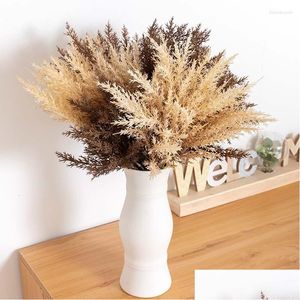 Couronnes De Fleurs Décoratives 5 Pcs Herbe De Blé Artificielle Faux Plante Arrangement De Jardin Décoration Naturelle Fête De Noël Su Dhjn8