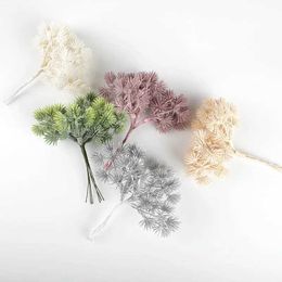 Fleurs décoratives couronnes 6 pièces de mariage fleurs décoratives couronnes plantes artificielles vases pour la décoration de maison accessoires de Noël faux arbre pas cher