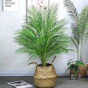 Decoratieve bloemen kransen 70-125 cm grote kunstmatige palmboom nep planten varenblad plastic tak landschapsarchitectuur home tuin kerst deco