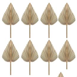 Decoratieve Bloemen Kransen 8 Stuks Gedroogde Palmbladeren Fans Boheemse Speren Kunstplanten Tropische BladerenDecoratieve Drop Levering H Dhxhm