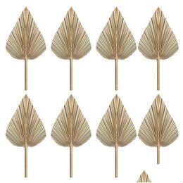 Decoratieve Bloemenkransen 8 Stuks Gedroogde Palmbladeren Fans Boheemse Spears Kunstplanten Tropische Bladerendecoratieve Drop Delivery Thuis Dhch7