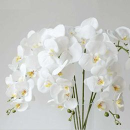 Couronnes De Fleurs Décoratives 95cm Flores Artificiales Real Touch Latex Papillon Orchidée Décor À La Maison Décoration De Mariage De Noël Mariage PU A