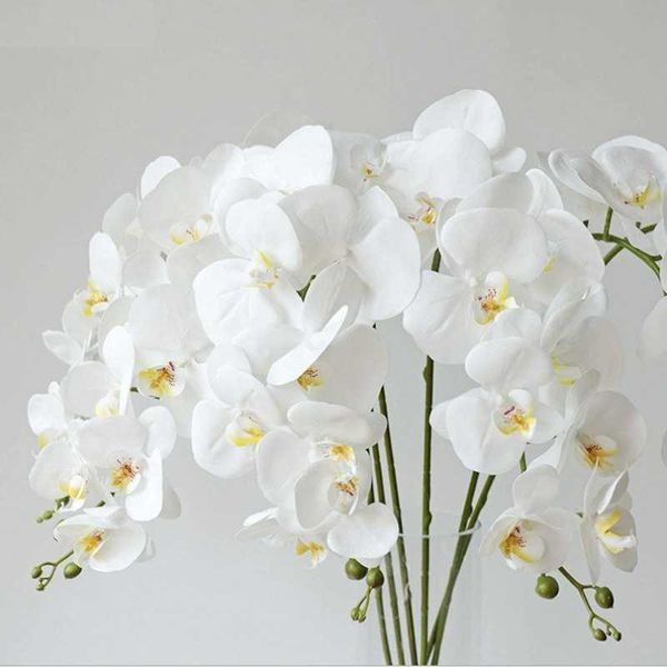 Couronnes De Fleurs Décoratives 95cm Flores Artificiales Real Touch Latex Papillon Orchidée Décor À La Maison Décoration De Mariage De Noël Mariage PU A