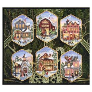 Decoratieve Bloemen Kransen Amishop Top Kwaliteit Mooie Verkoop Telpatroon Kerstdorp Ornament Dim 08785 230625