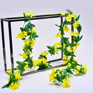 Couronnes De Fleurs Décoratives Artificielles 220cm Lily Rotin, el Salon Air Conditionné Tuyau Enroulement Rotin DIY Mariage Plafond Décor À La Maison