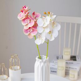 Fleurs décoratives Couronnes Artificielle Papillon Orchidée Silicone Real Touch Phalaenopsis Bouquet Pour Mariage Christams DIY Maison Jardin Pott