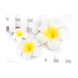 Decoratieve bloemen kransen kunstmatige eierbloem Hawaiiaanse pe schuim frangipani voor bruiloftsfeestdecoratie nepbouquets drop leveren dhlgu