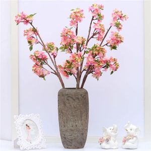 Decoratieve bloemen kransen kunstmatige nep bloem perzik kersen bloesem boeket home decoratie kantoor woonkamer bruiloft accessoires
