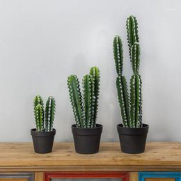 Decoratieve bloemen kransen kunstmatige ingekleinde stekelige peer vetplanten cactus groen planten nep ballen huistafel decor woestijn landschap 1 p