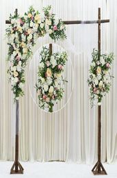 Fleurs décoratives couronnes artificielles de fleur arc arc bricolage de mariage de mariage décoration de décoration accessoire mural de la zone de bienvenue Runner6991611