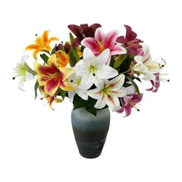 Fleurs décoratives couronnes artificielles de fleurs artificielles design pour les fêtes de famille Drop livraison du jardin festif fournit des fournitures de fête oti6m