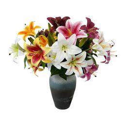 Fleurs décoratives couronnes artificielles de fleurs artificielles design pour les fêtes de famille Drop livraison du jardin festif fournitures de fête otzmx
