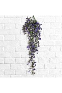 Decoratieve bloemen kransen kunstmatige bloem bungelende plant paars 5 takken muur huizen tuin hek decor nep plastic hangende bruiloft bi