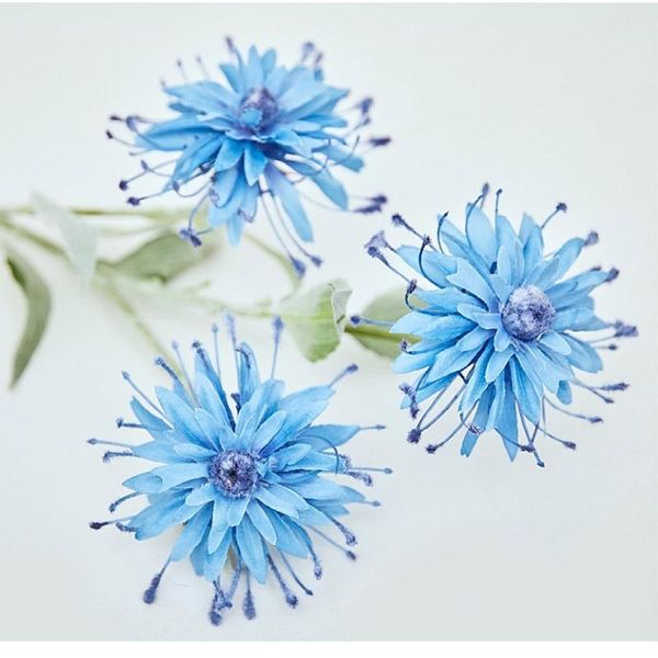 Couronnes de fleurs décoratives, coussin d'aiguille de fleur artificielle, chrysanthème griffe de crabe, décoration de maison, décoration de Studio de mariage, fausse fleur