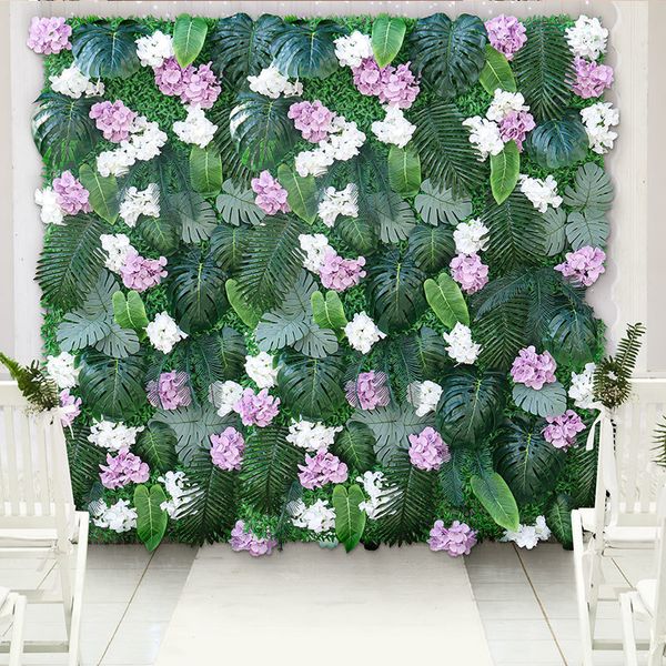 Couronnes de fleurs décoratives Fleurs artificielles Plantes Panneaux de buis Haie topiaire Écran de haie de confidentialité protégé Convient pour clôture de jardin Décor de jardin 230313