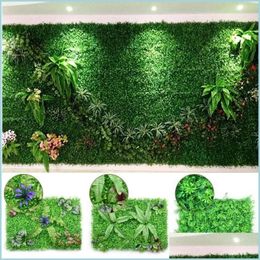 Decoratieve bloemen kransen kunstmatige gras gazons 40x60cm milieu gazon muur delicate plant plastic huistuin dhzh4