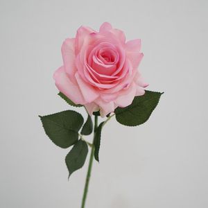Couronnes de fleurs décoratives artificielles, grande Rose en Latex, Simulation, sensation hydratante, Arrangement floral, Bouquet de photographie de mariage, maison