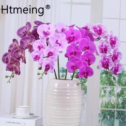 Decoratieve bloemenkransen Kunstmatige Phalaenopsis-orchideebloemen Real Touch Latex Hoge kwaliteit Vlinderorchideeën Stengelplantbloemen 231020