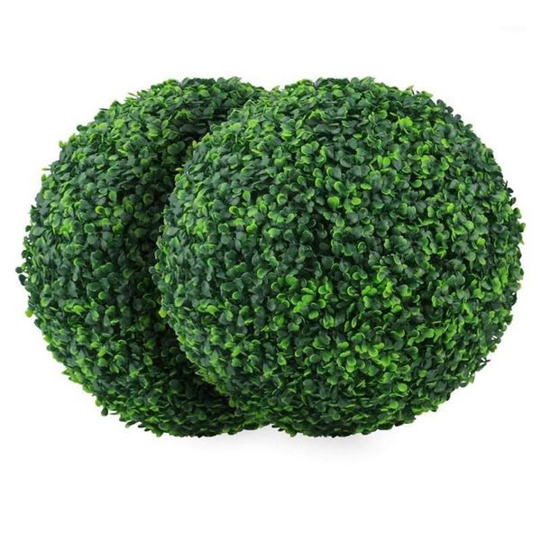 Couronnes de fleurs décoratives plante artificielle boule topiaire fausses boules de buis pour jardin balcon jardin mariage et décoration de la maison 258Q