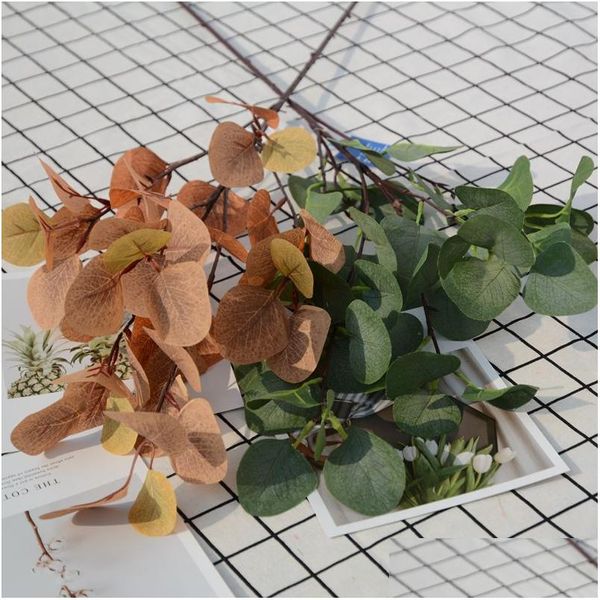 Fleurs Décoratives Couronnes Plante Artificielle Eucalyptus Vert Branche Feuilles 93Cm Maison Garden Party Diy Mur P Ographie Props Vt0961 Dhq8A