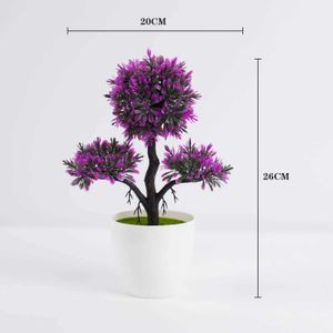 Fleurs décoratives couronnes plantes artificielles bononsaï en pot petit arbre pot fausse plante fleurs ornements en pot pour hôtel décor de table de jardin à la maison