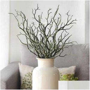 Decoratieve Bloemen Kransen Kunstmatige Plastic Tak Duisternis Heks Diy Gewei Hoofdband Accessoires Hoorns Nepboom Gevorkt Wit C Otig3