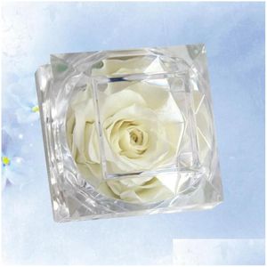 Couronnes de fleurs décoratives Rose artificielle préservée fleur éternité jamais fanée cadeau pour la Saint Valentin avec Der Box Drop Delivery Otam9