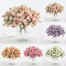 Decoratieve bloemen kransen kunstmatige simulatie Hydrangea nep zijden bloementuin klein lilac mooi thuisdecoratie feest